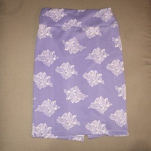 Flower Print Midi Skirt